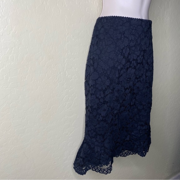 Express Black Lace Pencil Midi Skirt Size 6 - Picture 8 of 16